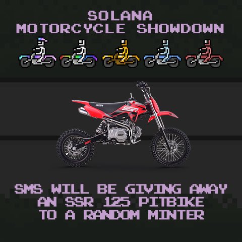 Solana Motorcycle Showdown | Minting Live tweet media
