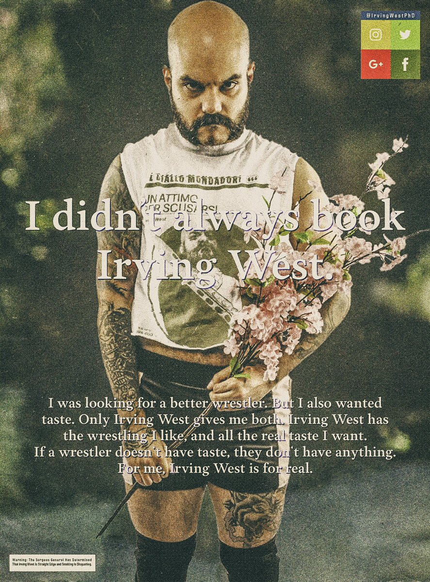 Hi. It’s Irv. We need to talk.

Why aren’t you, a pro wrestling person, doing everything in your power to get the Floral Prince at your preferred promotion? Don’t be afraid. I can do it all.