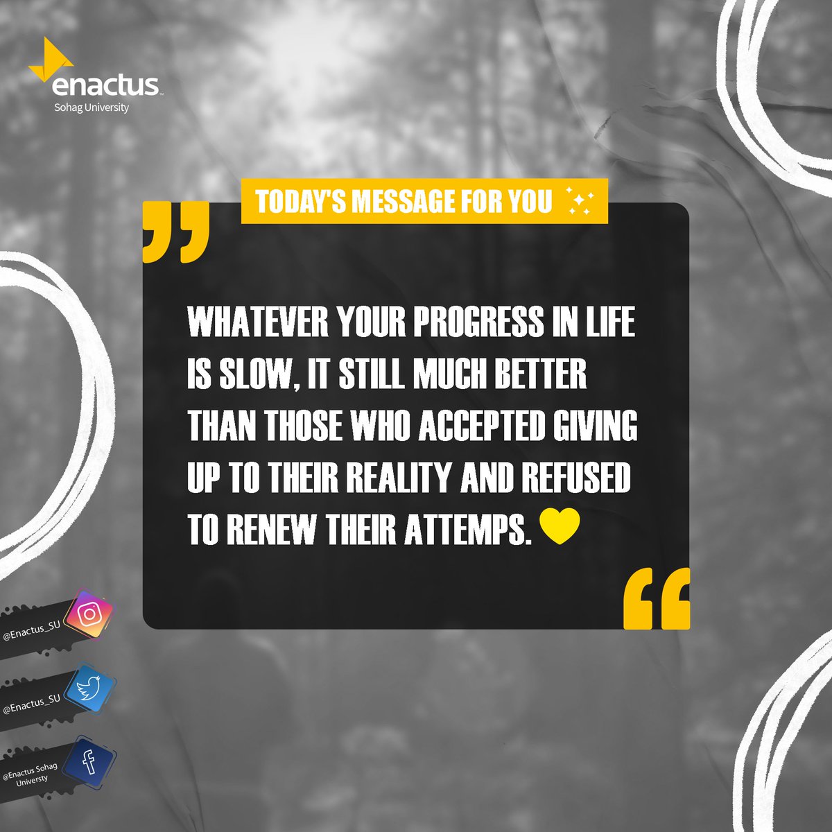 enactus_su's tweet photo. Today's Message For You ✨

#MotivationalQuotes #EnactusSohag #enactus #Exams https://t.co/BOMuyQCLgb
