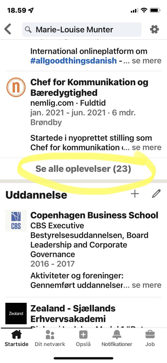 missmunter's tweet photo. Er det nu det, vi kalder joberfaring? “Oplevelser”? #linkedindk #googletranslategonewrong https://t.co/fxlHngezve