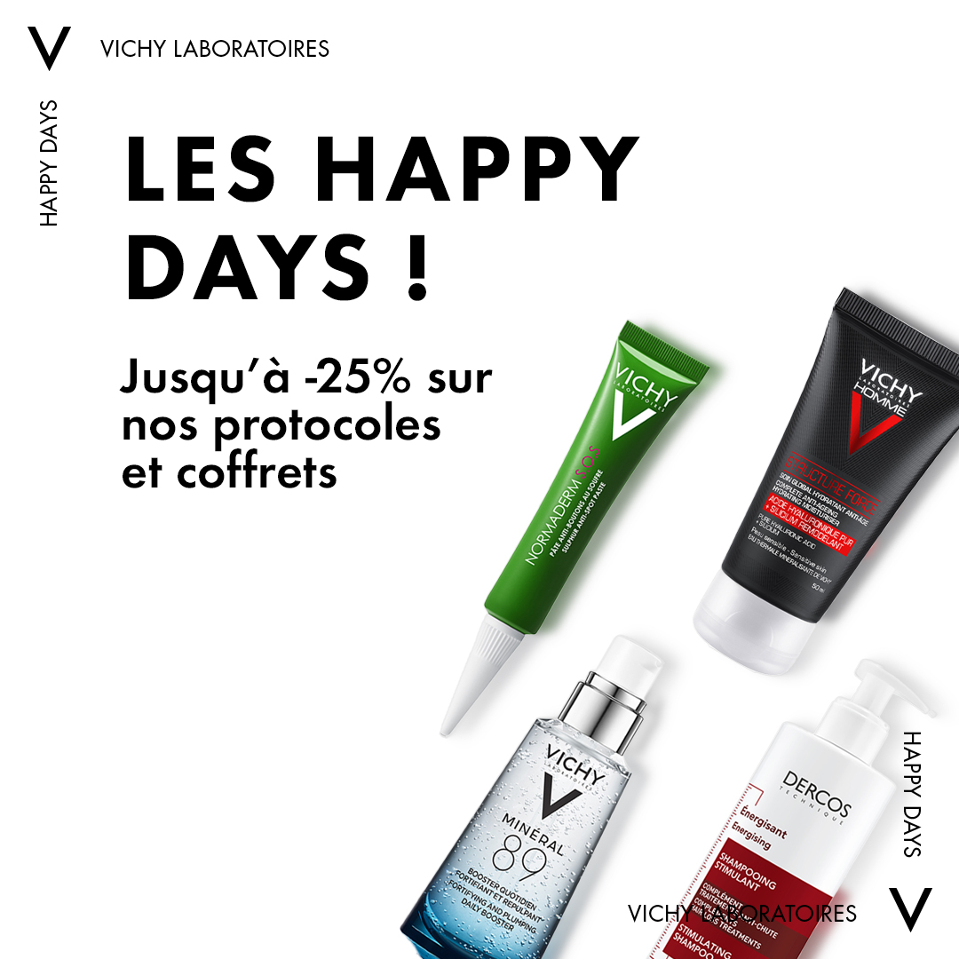 [OFFRE EXCLUSIVE] Les Happy Days chez Vichy Laboratoires c'est jusqu'à -25% sur nos protocoles et nos coffrets jusqu'au 23 janvier !

Rendez-vous vite sur notre site pour en profiter 👉 bit.ly/3FLAqXs