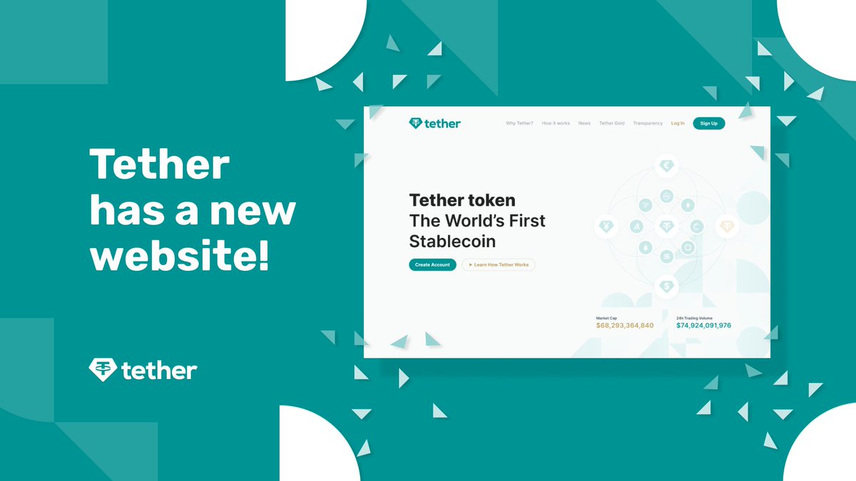 🚀 #Tether has a brand new website! 👩‍💻🎉

Our team has been working hard to bring you an easier way to navigate the website for desktop and mobile!

Visit #tether’s new website ⬇️
ow.ly/IzOI50HxRRn