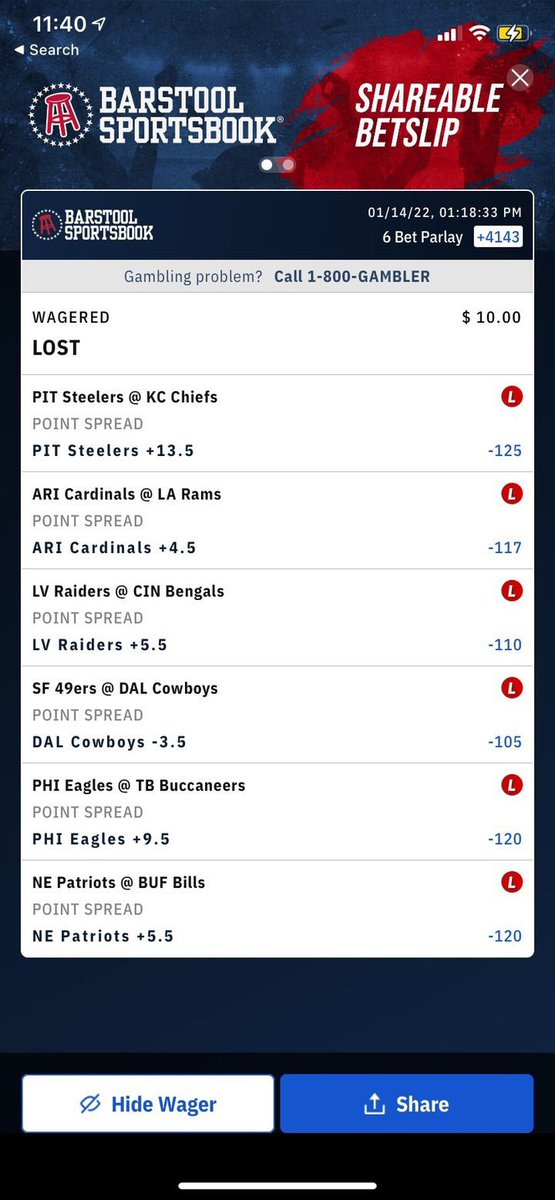 stoolgambling's tweet photo. Just as impressive as going 6-0 https://t.co/Srp92oEigH