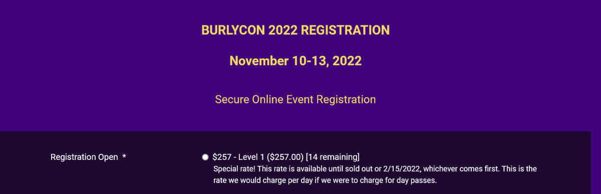 BurlyConSeattle's tweet photo. 14! That's how many passes we've got left at the $257 price. Once these are gone the price jumps to $317. So don't wait & snag the early bird price now!
https://t.co/tjQE0V8DtE
#BurlyCon #BurlyCon2022 #burlesqueconvention #Burlesqueclasses #BurlesqueSchool #burlesquedancers https://t.co/XFhQWP2fSA