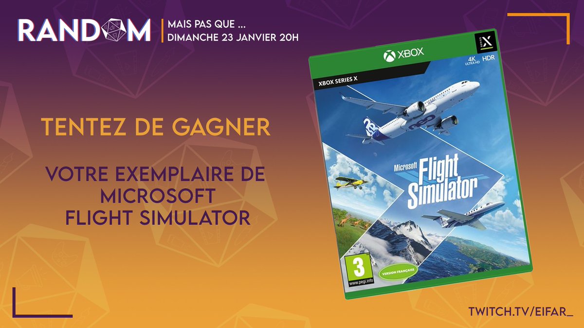 EifarIsNotHere's tweet photo. 🎁Concours 🎁
Random vous gâte pour la rentrée &amp; vous offre 1 jeu Microsoft Flight Simulator @AsoboStudio sur Xbox Series X 
Pour participer :
🎲RT ce tweet
🎲Répondez au tweet &amp; notez votre résolution 2022 avec le #RMPQ
🎲Fin le 23.01 à 19h, FR Only
Résultat dans l'émission ! https://t.co/21mlbZS1uE