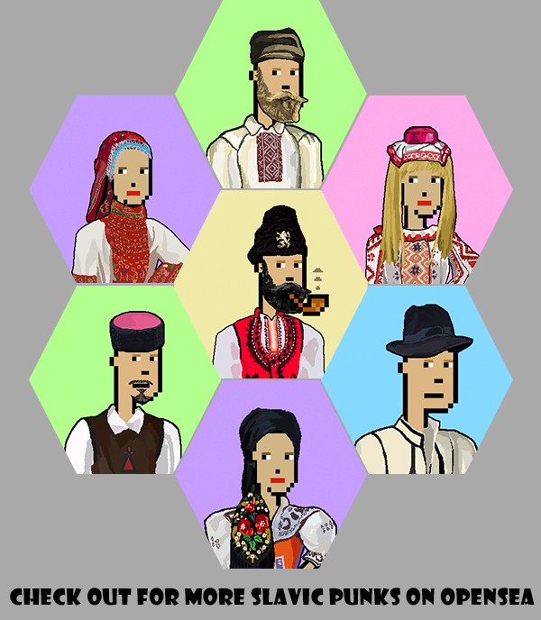 SlavicPunksNFT's tweet photo. Next slavic nations with carefully selected real traditional folk costumes will be uploaded until January 28th.
➡️ Find out your favorite Slavic Punks on 
✅https://t.co/y2DQ0HCVeu
➡️ Stay tuned for more updates and 🎁!
You can also: ⬇️
1️⃣Like &amp; RT
2️⃣Follow us 
#NFT #NFTCommunity https://t.co/mq8dXoNDyr