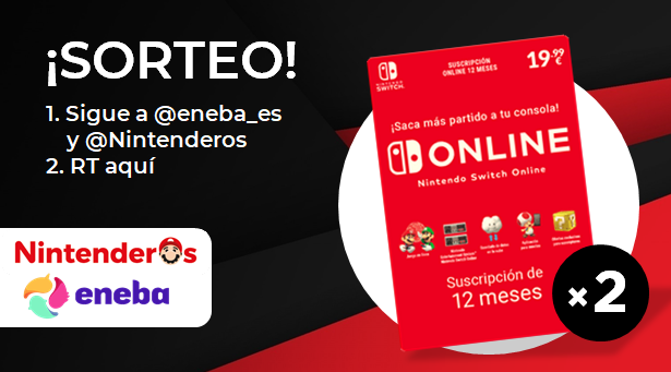 Nintenderos's tweet photo. ¡Sorteamos 2 tarjetas de suscripción a Nintendo Switch Online 12 meses individual junto a Eneba!

1⃣ Sigue a @eneba_es y @Nintenderos 
2⃣ RT aquí

Válido para España y Latinoamérica hasta el 8 de febrero. ¡Suerte a todos! https://t.co/MRuzBhvzLP