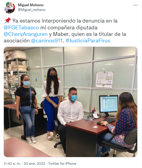 xevtfm's tweet photo. #LoÚltimo El diputado del @pvemtabasco, @Miguel_moheno, informó en Twitter que se presentó una denuncia ante la @FGETabasco para pedir justicia por #Firus, el perrito que murió tras ser atropellado por un camión cisterna de gas en el fracc. Carlos Pellicer https://t.co/0Dm2cW4Xwa