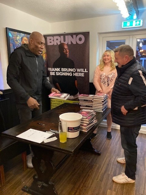 Evening we R looking 4 venues in England 2 come &amp; sign my new books ideally busy shopping centres with constant passing trade everything we were going 2 do be4 Xmas stopped because of COVID now with restrictions being relaxed lets go for it interested? Email dave@frankbruno.co.uk