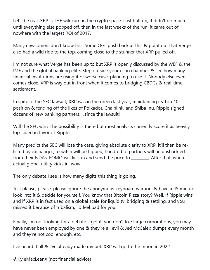 KyleMacLeanX's tweet photo. My thoughts on #XRP 🌐

Trigger warning 🚨

$XRP #XRPCommunity #cryptocurrency #Banking https://t.co/VZBqjLoXRf