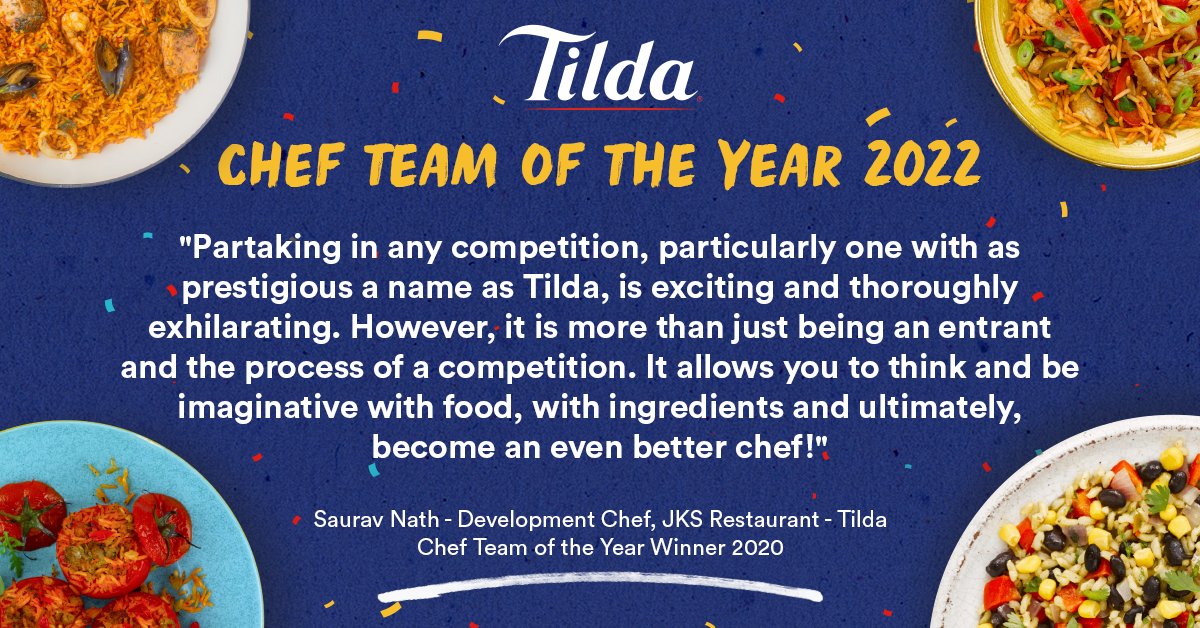 Tilda Chef Team of the Year 2022 is open for entries! 
We spoke to <a href="/Nath1Saurav/">saurav nath</a> to find out what the competition meant to him – thank you Saurav for competing, and congratulations on your win in 2020! #TCTOTY #SalonCulinaire <a href="/SalonCulinaire/">Salon Culinaire</a> <a href="/Craft_Guild/">Craft Guild of Chefs</a> tilda.com/professionals/…