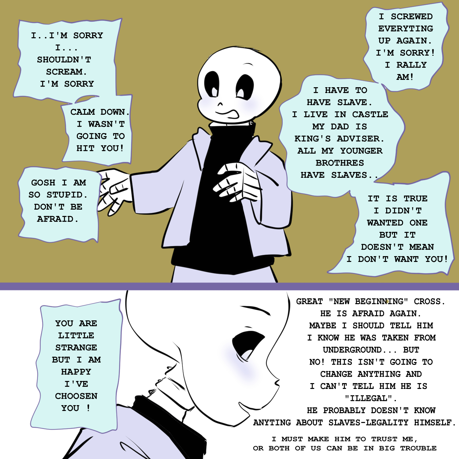 Luc Arcane (Justyna) on X: Shattered Light and Shadow. page 236 I have to  tell this again: It isn't canon Nightmare, so he has classic nmonster soul.  #UndertaleAU #UndertaleSLAS #Nightmare #NightmareSans #Sans #