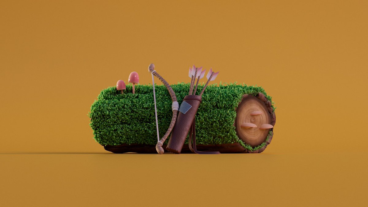 Mossy Log #C4D #illustration
