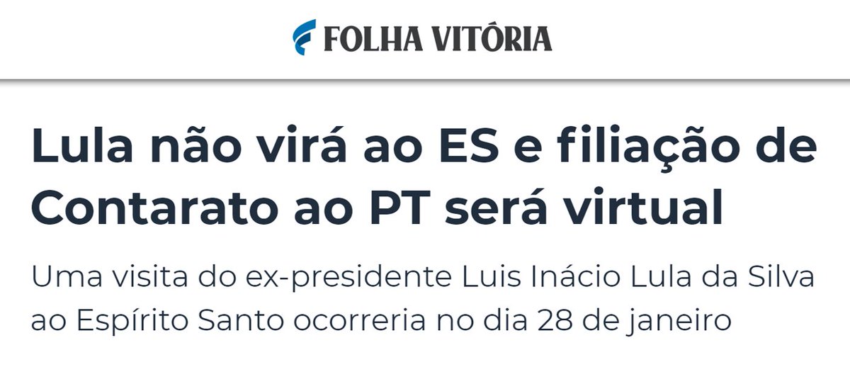 portal_iles's tweet photo. Com medo de receber o carinho da população e ter sua narrativa de “amado pelo povo” e “eleito no 1º turno” desmontada, o ex-presidiário Lula cancela sua vinda ao ES.

Obrigado a todos que colaboraram com a pressão. Teremos 1 ladrão a menos por aqui. https://t.co/vu7v89C2fN