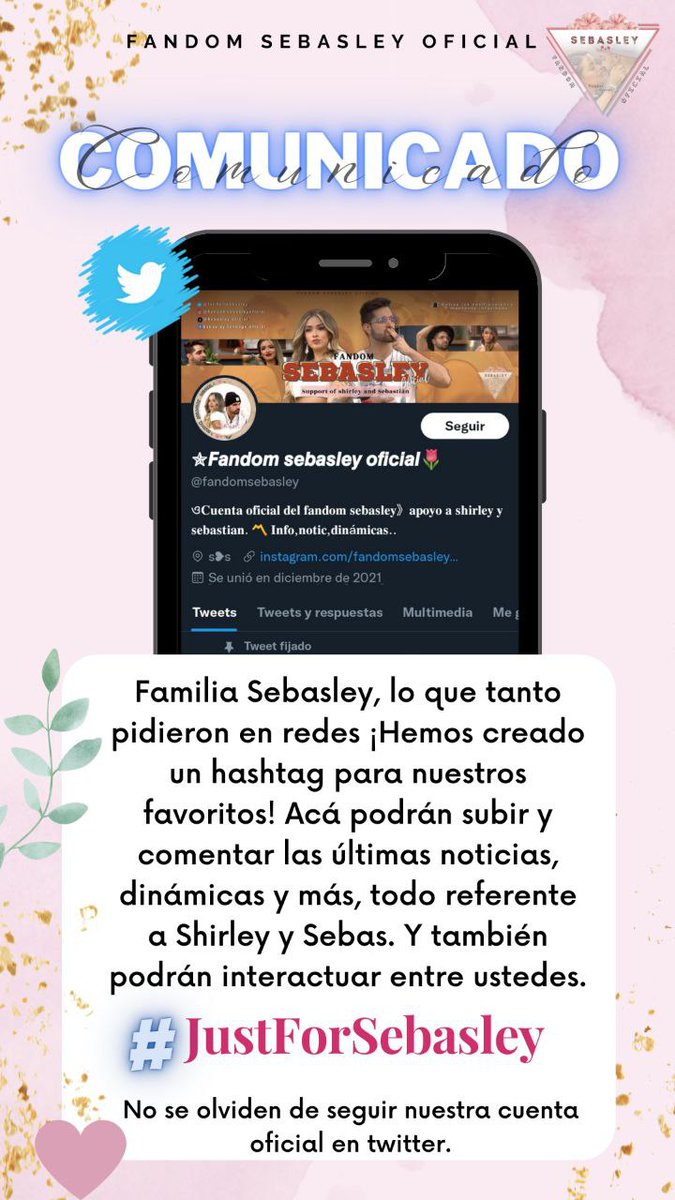 StrongDiamond_'s tweet photo. ¡Llego el momento ! Fandom Sebasley ya tiene su hashtag 😃 , empiezen usarlo ya!!  
#JustForSebasley https://t.co/M4917vET16
