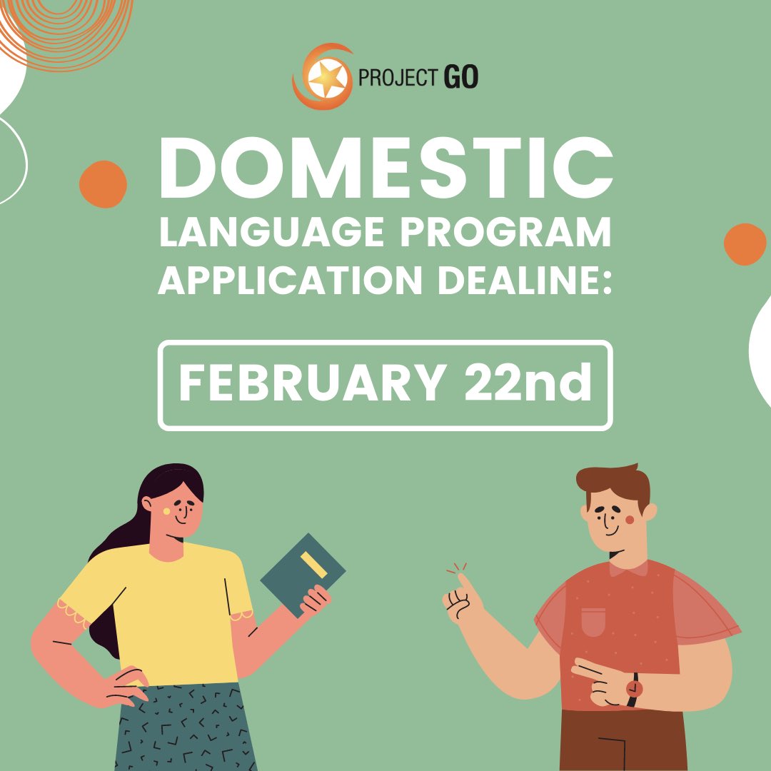 UNG_ProjectGO's tweet image. Project GO’s overseas applications are officially closed, but our domestic programs are still accepting applications! Apply before February 22nd.

If you have questions, please email projectgo@ung.edu

#ProjectGO #PGO #Language #Arabic #Chinese #Japanese #Korean #Russian