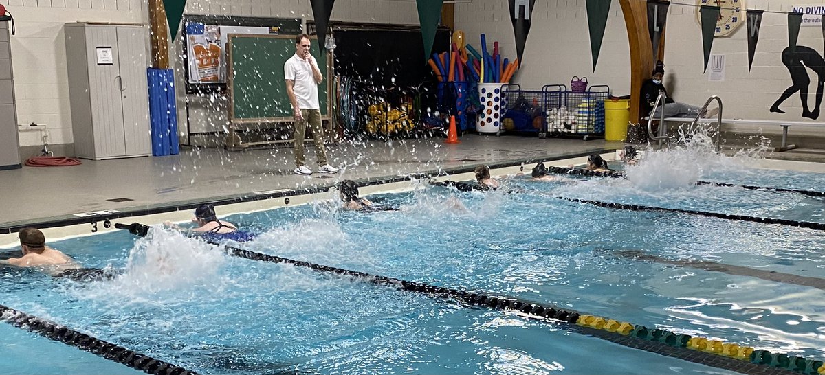 pe_ohs's tweet photo. It’s Back!!! Aquatics class is back in the curriculum. Students had a great first day at the pool. @OHS_Tigers @MehlvilleSD https://t.co/yz8C4Nm23e