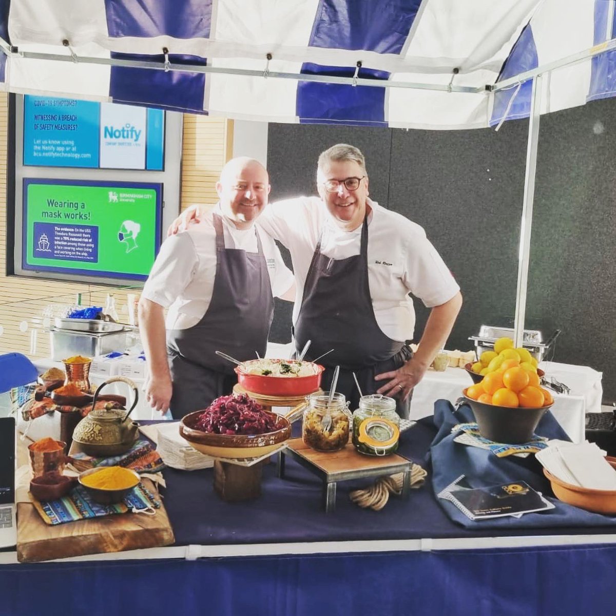 Bschefacademy's tweet photo. What an incredible day yesterday at BCU showcasing our #FoodEQ culture, it was great to see all the students enjoying the food 😋 

We served Lamb Koftas &amp; Sweet Potato Falafels on flat breads with a variety of mouthwatering fillings for a burst of flavour &amp; to balance the dish💫 https://t.co/yPFbA7K67g
