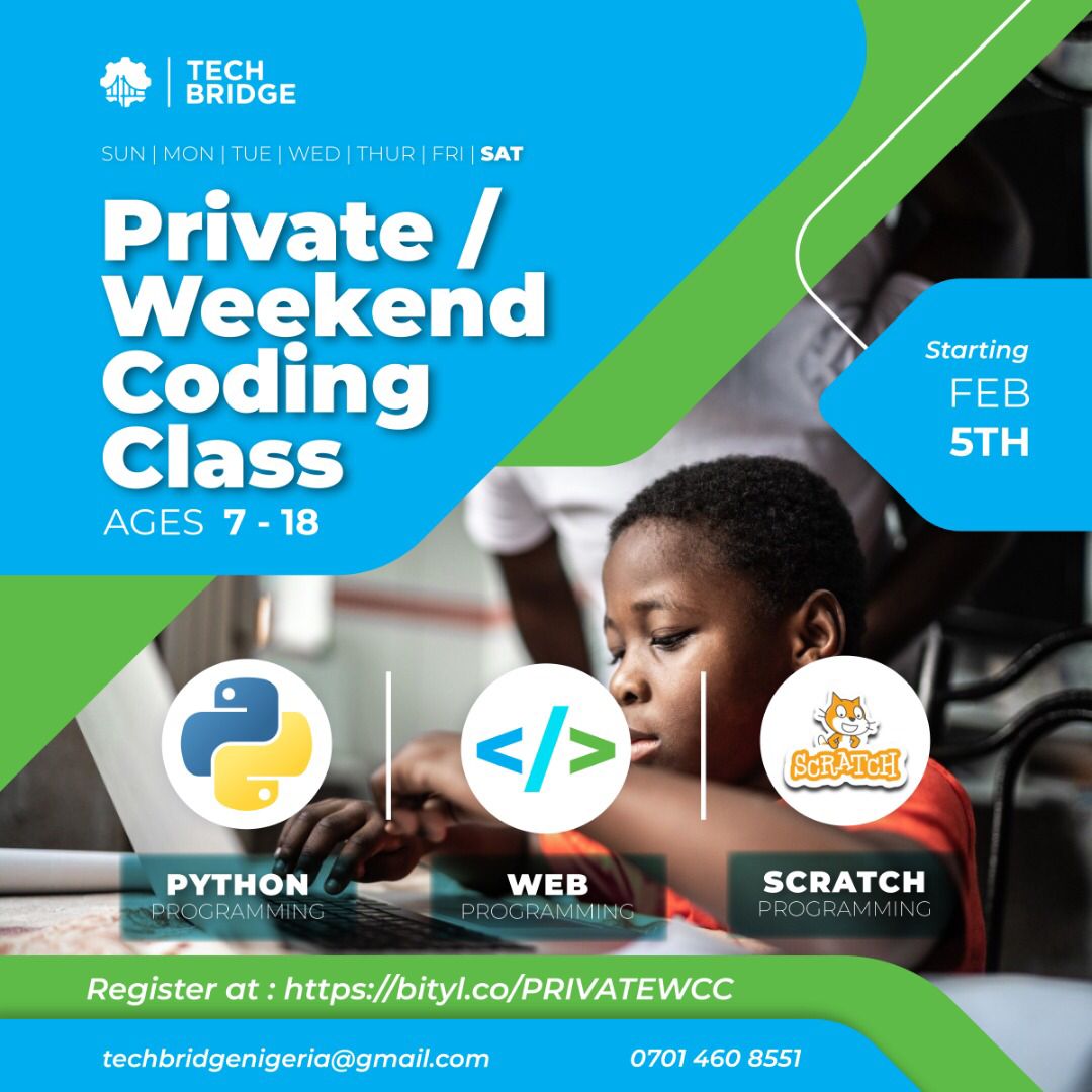 TechbridgeC's tweet image. Give your child the programming experience he needs and deserves. From the age of 7, your child can be introduced and established to the world of coding.

Click the link below for more info and to register:

bityl.co/PRIVATEWCC