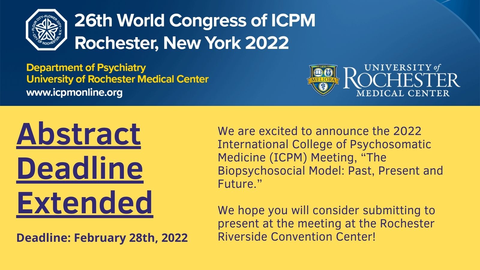 26th World Congress Abstract announcement