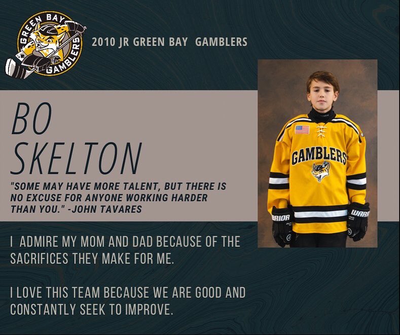 2010JrGamblers's tweet photo. Meet the 2010 Jr Green Bay Gamblers - Bo Skelton #team #WeAreAllIn https://t.co/YzxrPUv3Ee
