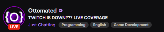 ChandlerDowd's tweet photo. @Ottomated_ @Twitch what a quality streamer https://t.co/dVlyUgBOGA