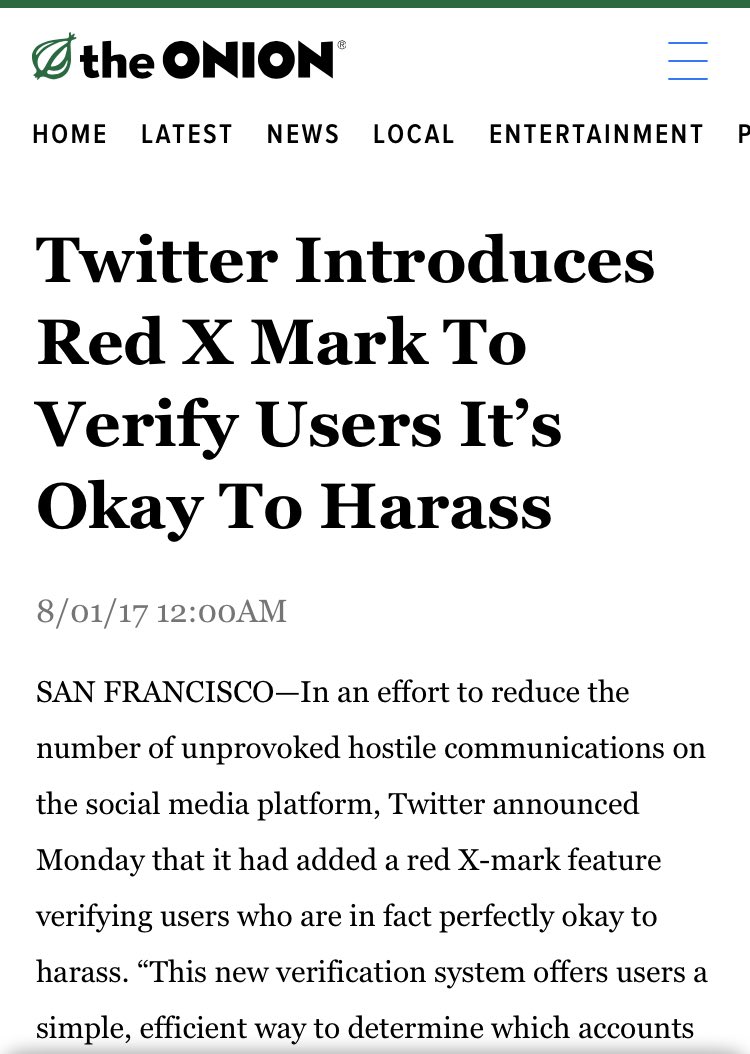 shreeder5's tweet photo. @TwitterBlue Huh the onion was right https://t.co/4aNBKh8KfM