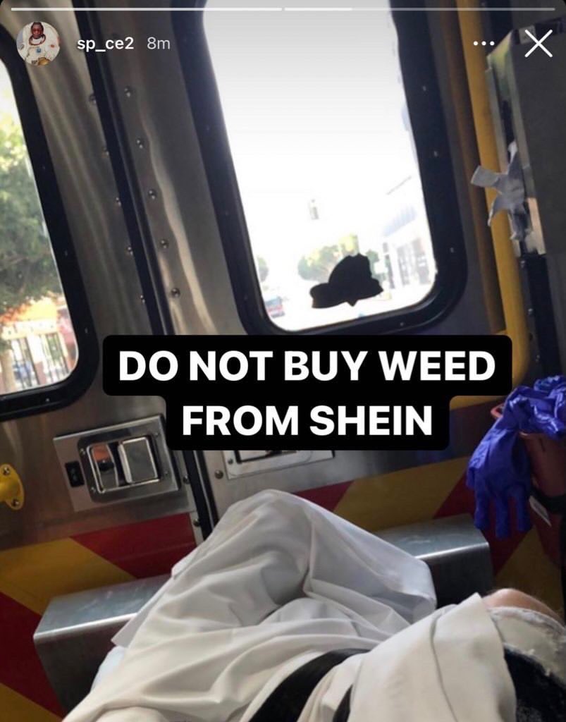 spaceeong's tweet image. when u tryna smoke the shein gas but the gas smoke u