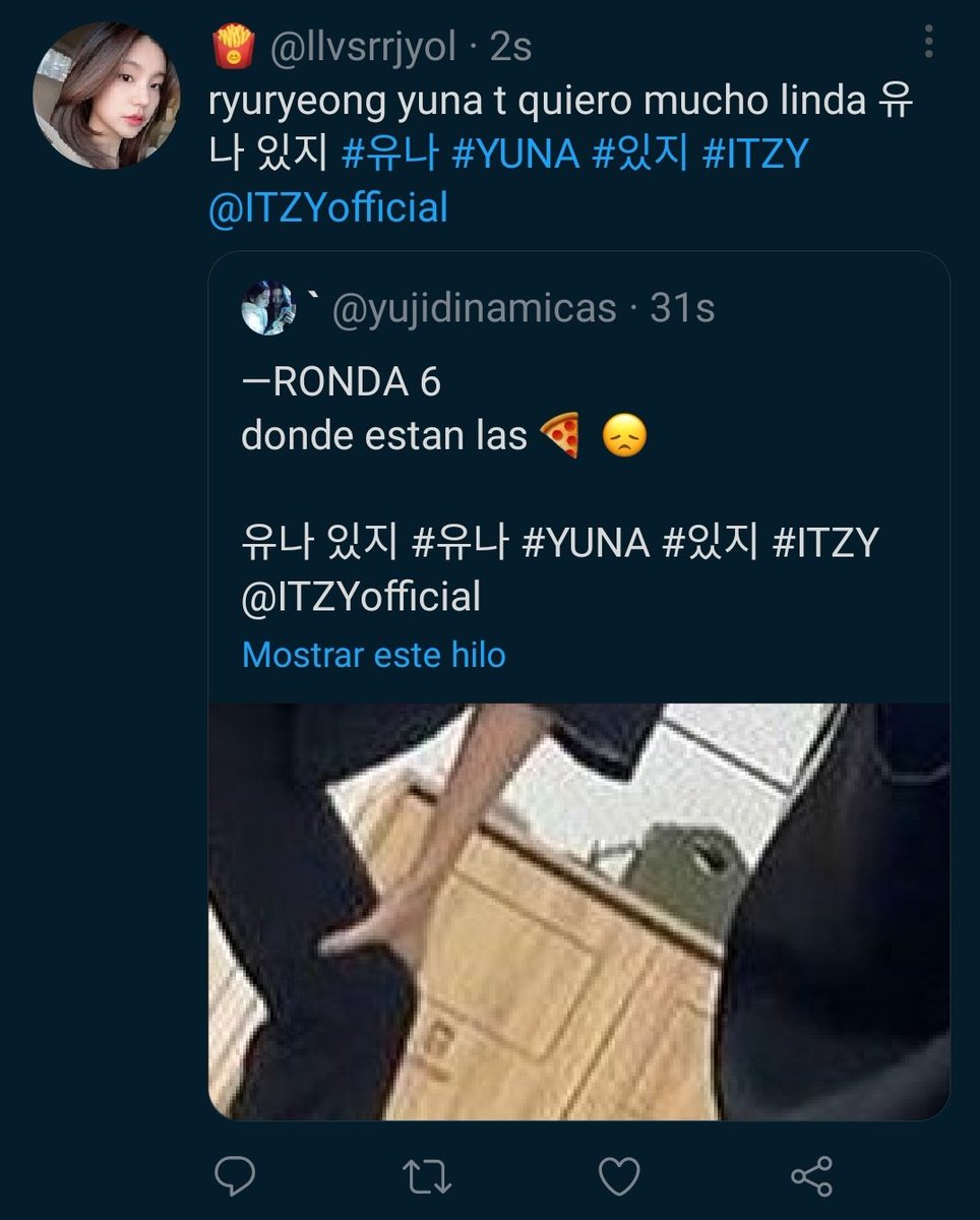 yujidinamicas's tweet photo. PUNTO PARA LAS PAPITAS
hrmno d vdd no hay ninguna 🍕?

유나 있지 #유나 #YUNA #있지 #ITZY @ITZYofficial https://t.co/TjplcnxphL