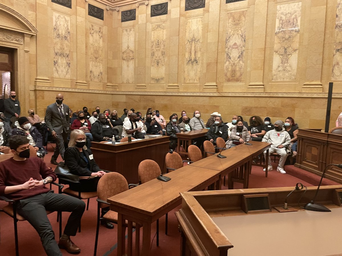 theCFSY's tweet photo. Yesterday, CFSY staff members Donnell Drinks, Eric Alexander, and @preston_shipp gathered with our partners at the Wisconsin Alliance for Youth Justice and others for the introduction of legislation that will abolish life without parole as a sentencing option for children. https://t.co/uqRzN4JWT4