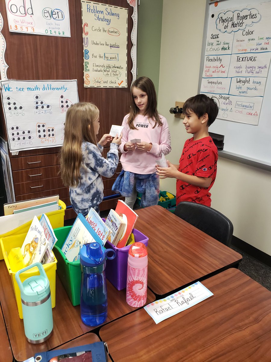 Mrs_Moore_TCES's tweet photo. My learners always like Quiz-Quiz-Trade when we review a concept. It's a great way to sneak in practice with writing & speaking in complete sentences while using academy vocabulary. ✏️🗣️ #LearningIsSocial @TISDTCES https://t.co/UQby76mqah