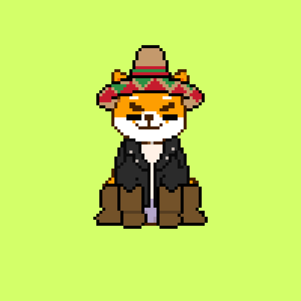 PixelShibs's tweet photo. A rocker PixelShib travels to Mexico for the first time to eat some succulent chimichangas.

#NFTCommunity #nftart #NFTartist #nftcollectors https://t.co/fHYIOHrDdO