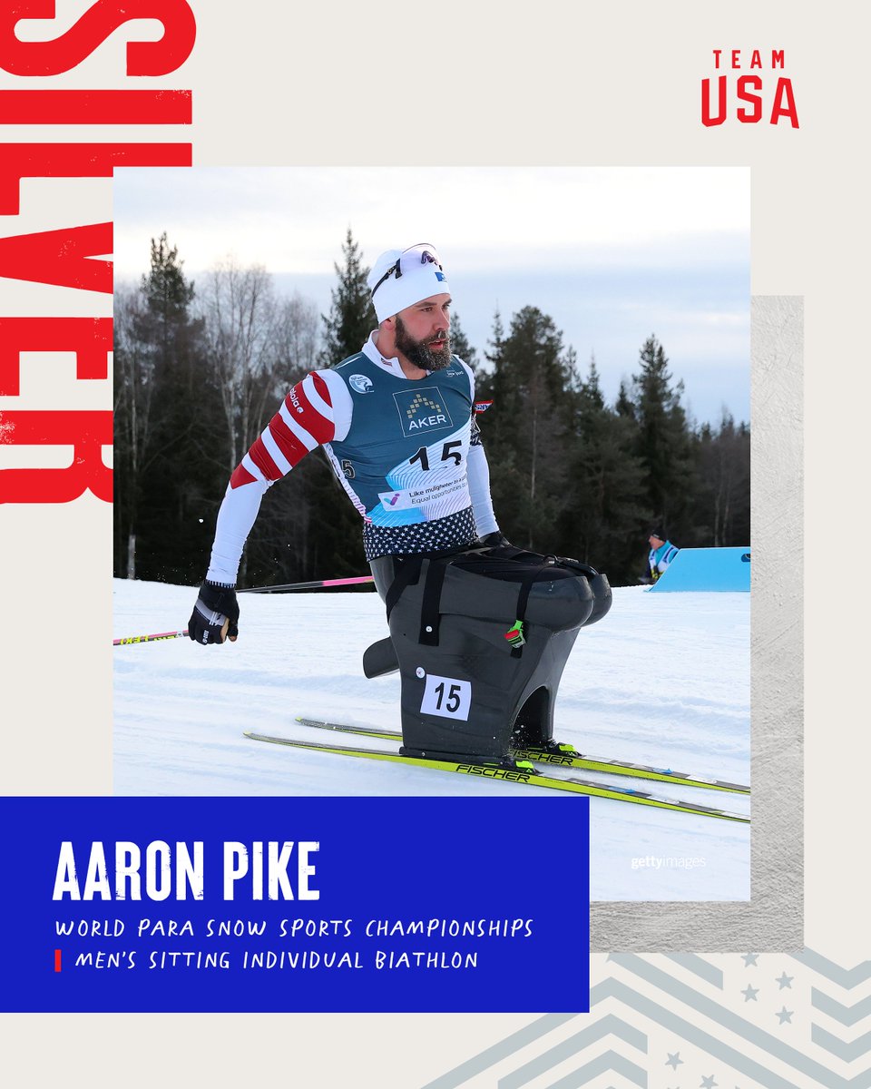 Team USA (@teamusa) on Twitter photo Pike to the podium! โ
<a href="/Pikester86/">Aaron Pike</a> is taking home his first career world championships silver in the menโs sitting individual biathlon. #Lillehammer2021 Pike to the podium! โ
<a href="/Pikester86/">Aaron Pike</a> is taking home his first career world championships silver in the menโs sitting individual biathlon. #Lillehammer2021