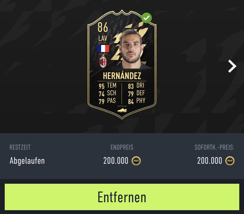 NoTimeW3's tweet photo. 🇫🇷HERNANDEZ #IF2SIF 🇫🇷

Zusammen mit den anderen Deals heute 💰+117.000 Coins PAT✅

Erneut rettet ein Hernandez den kompletten Tag😂 https://t.co/RzXdh7TznO