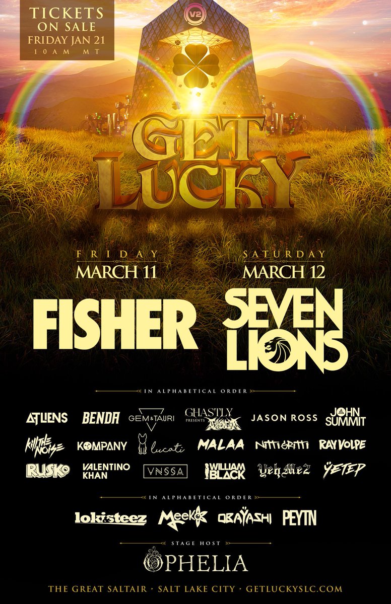 wicksillow's tweet photo. stoked to announce i’ll be playing @getluckyslc with all these amazing artists in March 🔥🥶 https://t.co/q2i5A9ifHN