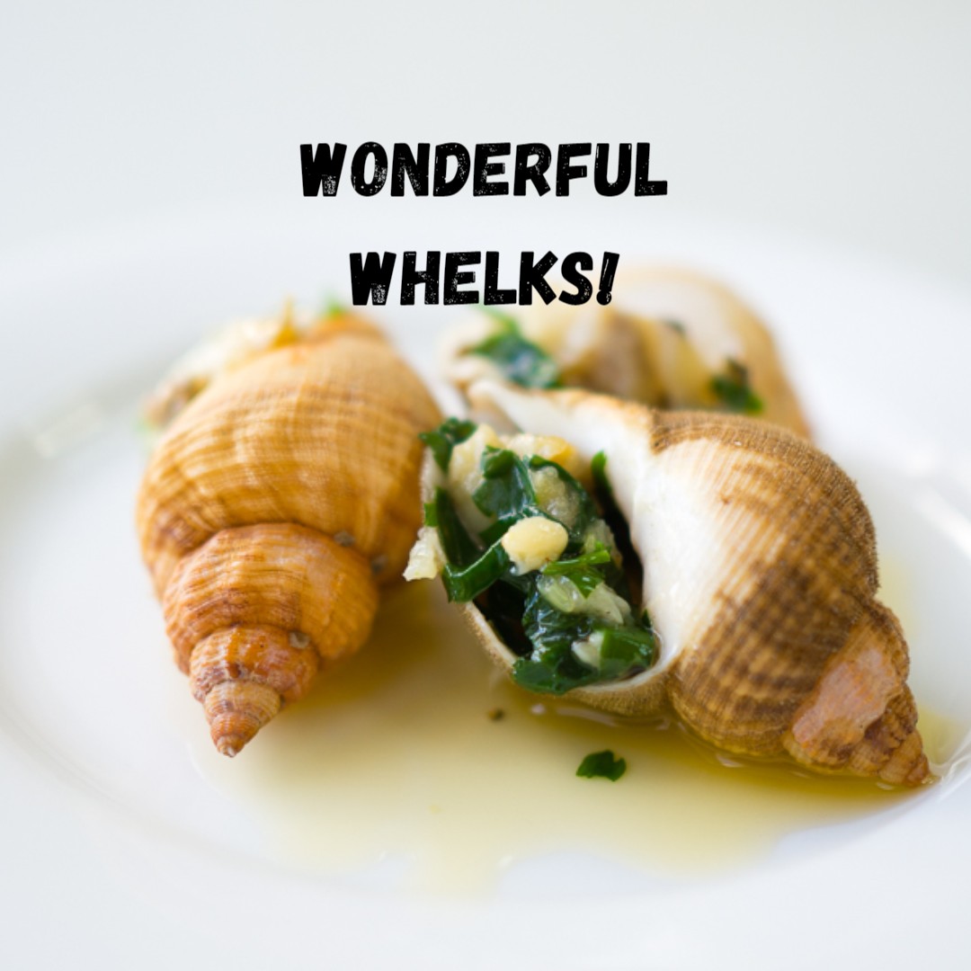 Whelks are in season right now...and they make a wonderful little starter or snack!

If you're in Kent, head down to Wet Whelks in Whitstable harbour.