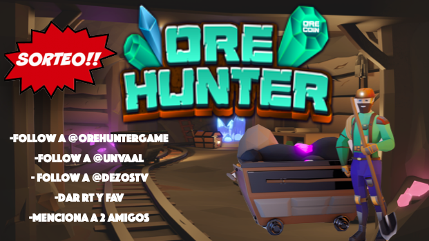 SORTEO DE 15 WHITELIST!

Para participar:
👉 Follow a <a href="/UnVaal/">UnVaal</a> 
👉 Follow a <a href="/DezosTV/">Dezos</a> 
👉 Follow a <a href="/OreHunterGame/">Ore Hunter</a> 
❤️ RT y FAV
👀 Menciona a dos amigos y pon tu wallet

⛏️Mucha suerte a todo el mundo y, nos vemos en las minas!⛏️

FIN DEL SORTEO: Sábado 22 a las 19:00 UTC