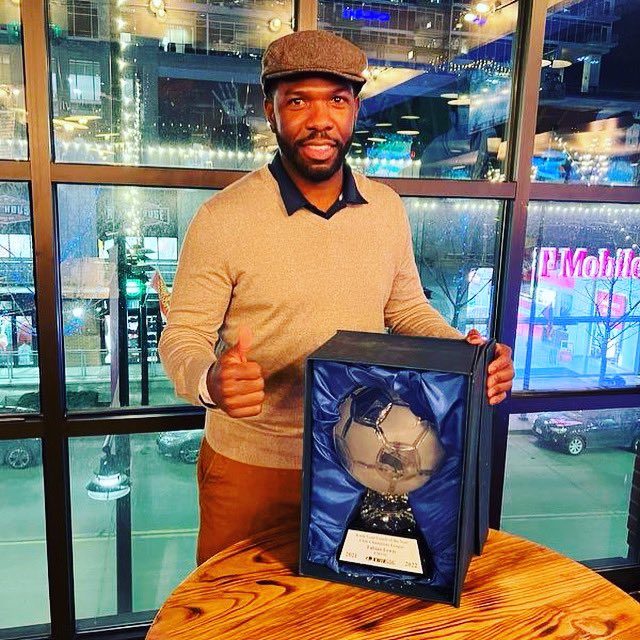 Congratulations to Coach Fabien Lewis! Just awarded CCL 2021-2022 Girls Coach of the Year sponsored by @kwikgoal 🤩! We are beyond proud of you! Well deserved! 🏆 #bestcoach #mentor #motivator #skills #success #mindset @soccerwire @soccerccl