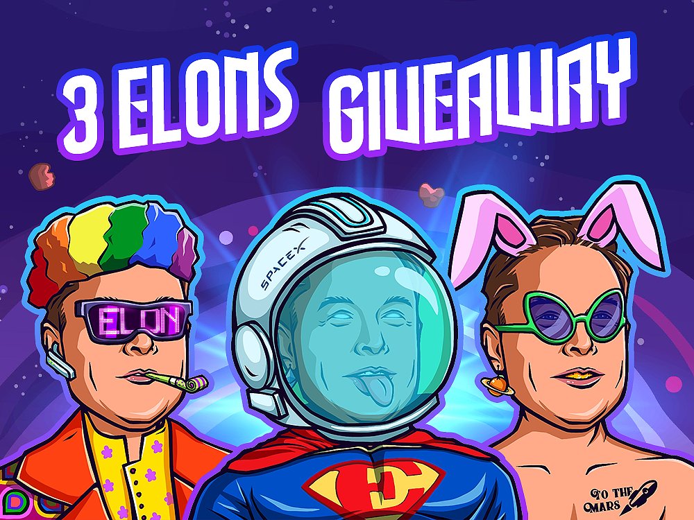 Hi Party! 3 Elons, 3 days!🚀 Lets go 🥳🎁
✅Follow the 
<a href="/ElonsSpaceParty/">Elon's Space Party</a> 
✅Like &amp; RT 👍
#FreeNFT #OpenSeaNFT #NFTs #Cryptoart #Opensea #NFT