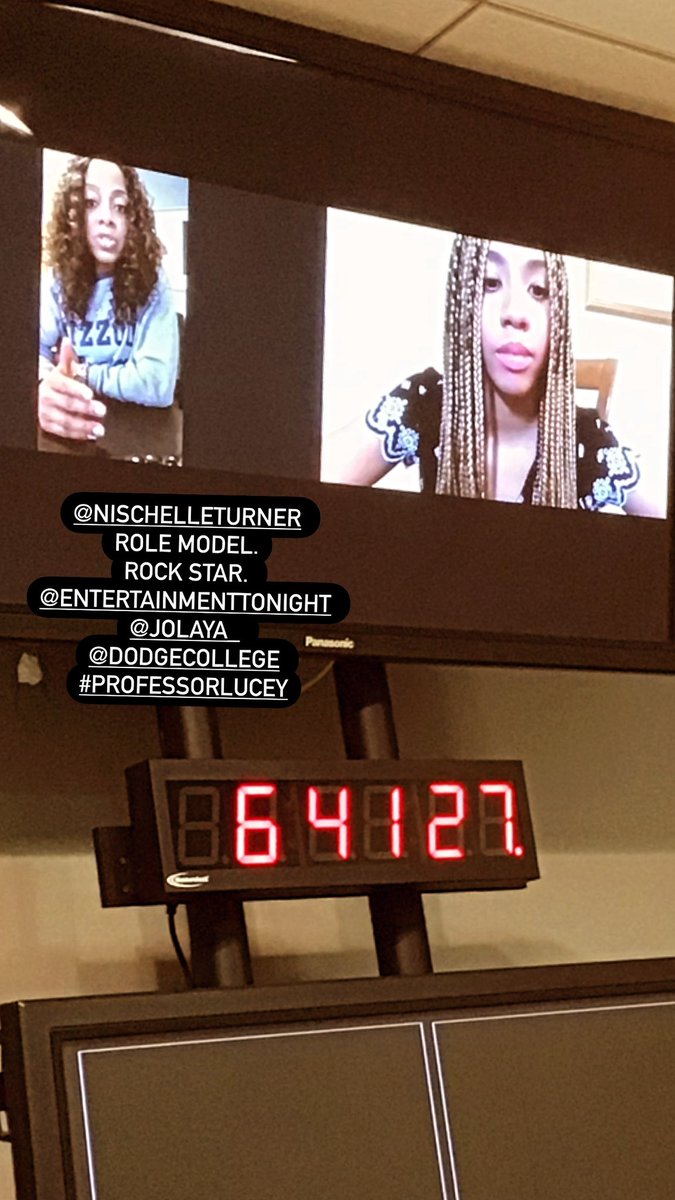 What a joy to see <a href="/nischelleturner/">Nischelle Turner</a> in my class. &amp; you know it makes her laugh to refer to me as…Professor Lucey! <a href="/jolayagillams/">Jolaya</a> <a href="/etnow/">Entertainment Tonight</a> <a href="/CU_DodgeCollege/">Dodge College of Film and Media Arts</a> #brjl329 #professorlucey