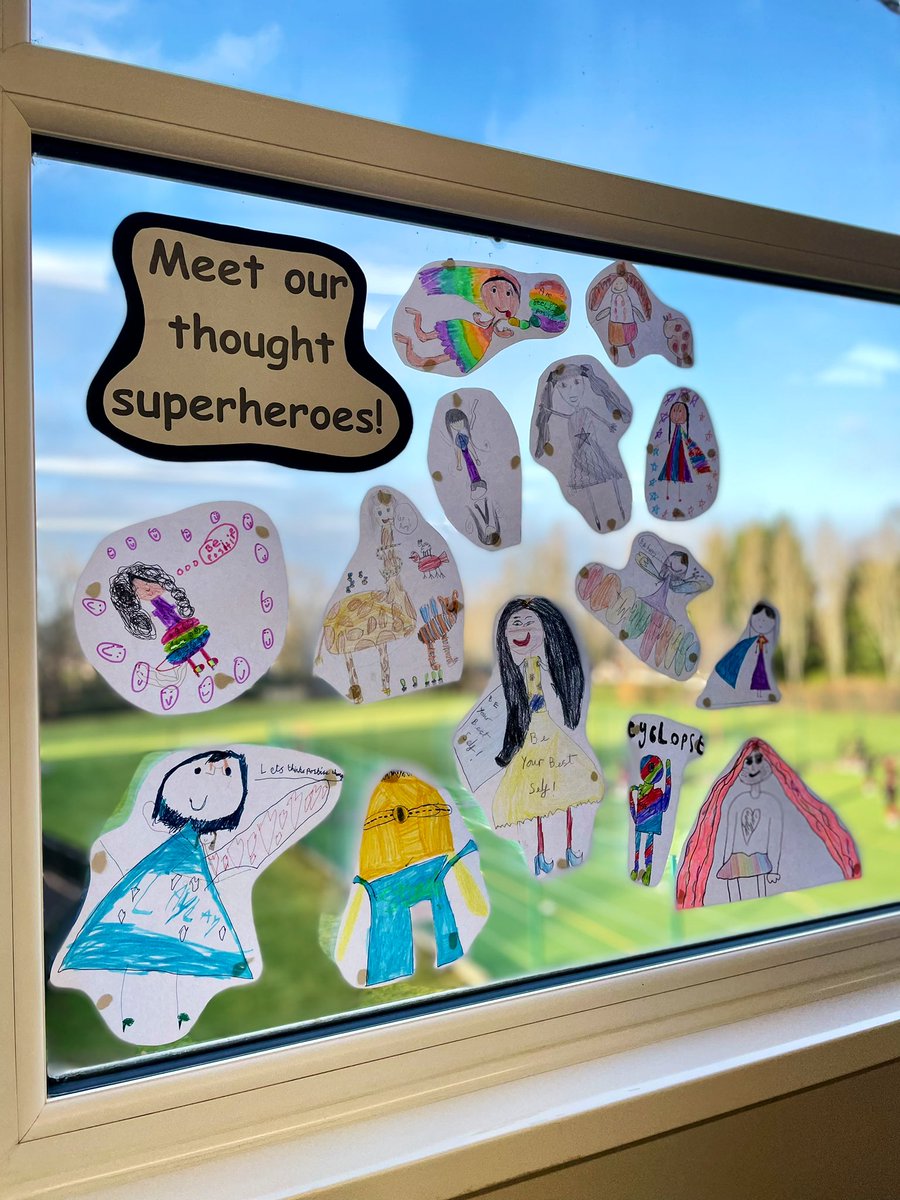 MrsShort22's tweet photo. In PSHE, Year 3 discussed the difference between helpful and unhelpful thoughts. Our new classroom superheroes will help us change our negative thoughts into positive thoughts! 🦹🏽‍♀️🦸🏼‍♀️ https://t.co/rhrvBOkZoB