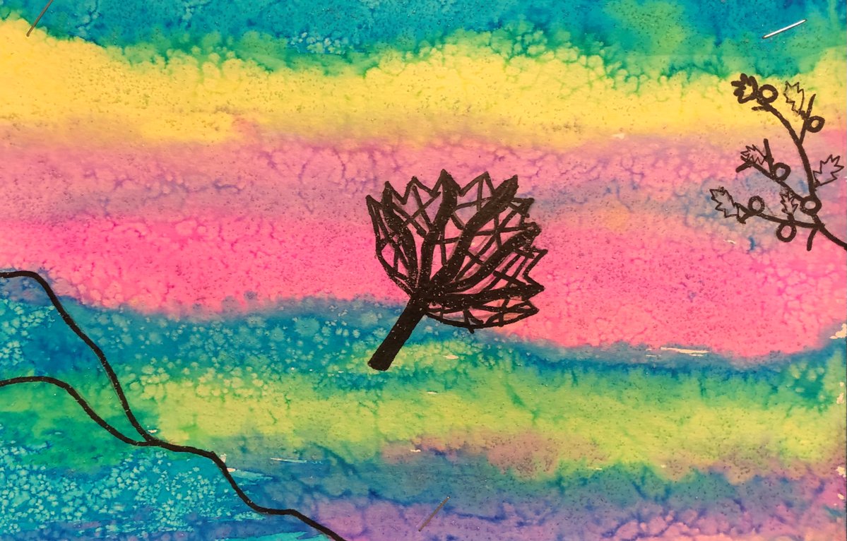 Div. 9 is helping hatch salmon. They take some art time to consider the "Salmon's Sky View" <a href="/strong_nations/">Strong Nations</a> <a href="/salmonskyview/">Carol McDougall</a>