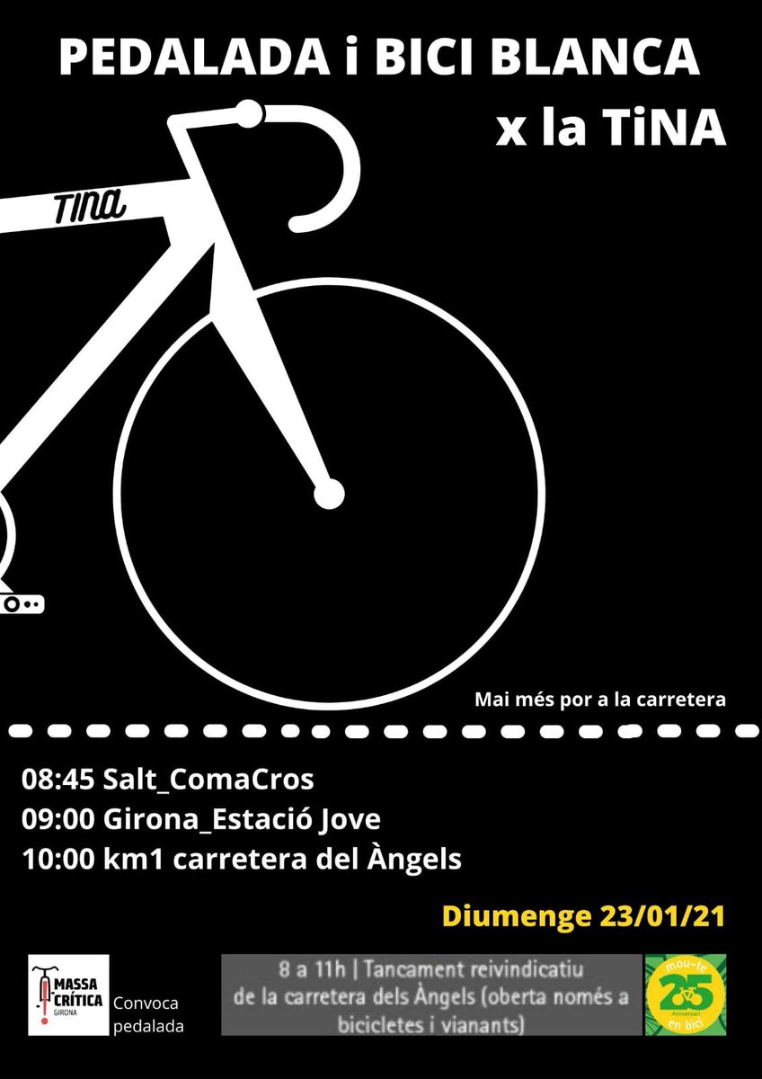 ateneusalt's tweet photo. La #Comucleta pedala aquest diumenge contra la #ViolenciaVial
Massa impunitat i nosaltres tenim por
✊😔 🚴🏾♀️<------>🚗 https://t.co/kFLgaOfGeJ