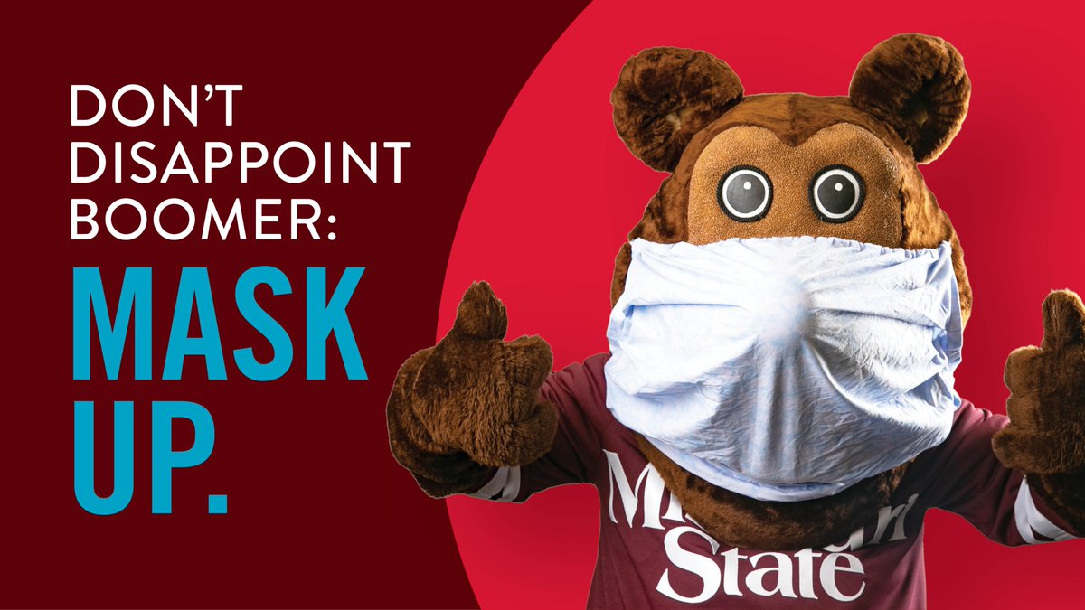 Right now at Missouri State, masks are:

✅ Required in academic buildings.
✅ Required in classrooms.
✅ Required in other designated, signed spaces on campus.

They should cover your nose and mouth. It's university policy. Thanks for helping us mitigate the spread of omicron.