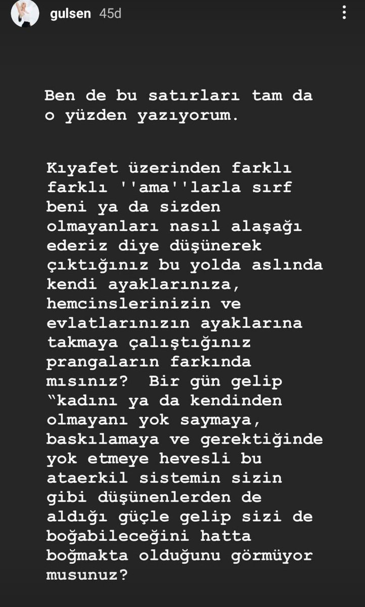 Listenary's tweet photo. Gülşen, kıyafet tartışmalarıyla ilgili açıklamalarını paylaştı. https://t.co/YLjMYhKOSW