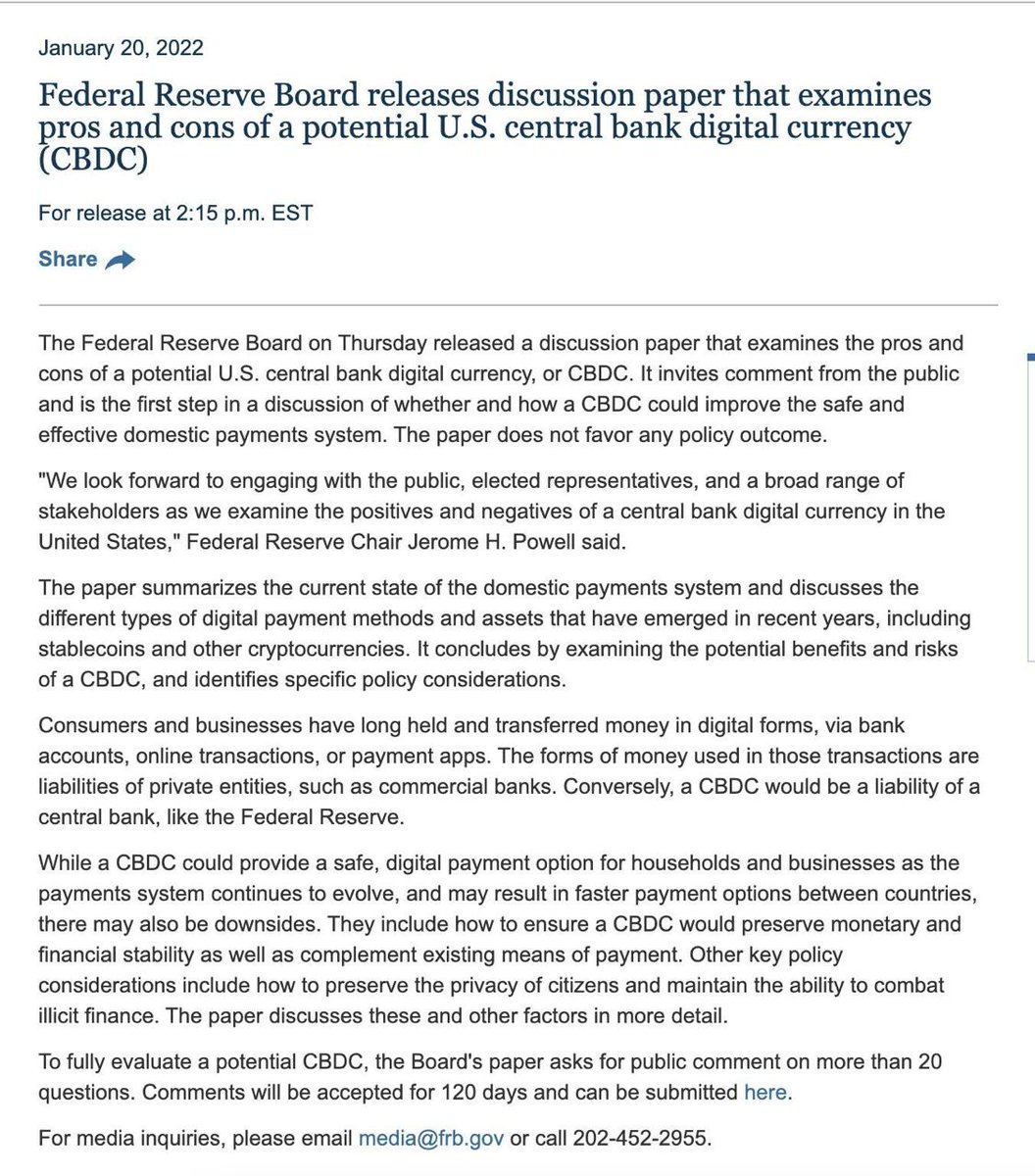 yoyodexnews's tweet photo. 📍FED, ABD merkez bankası dijital para biriminin (CBDC) artılarını ve eksilerini inceleyen tartışma belgesi yayınladı #fed #dijitalpara #kripto #bitcoin https://t.co/OSTls40i0h