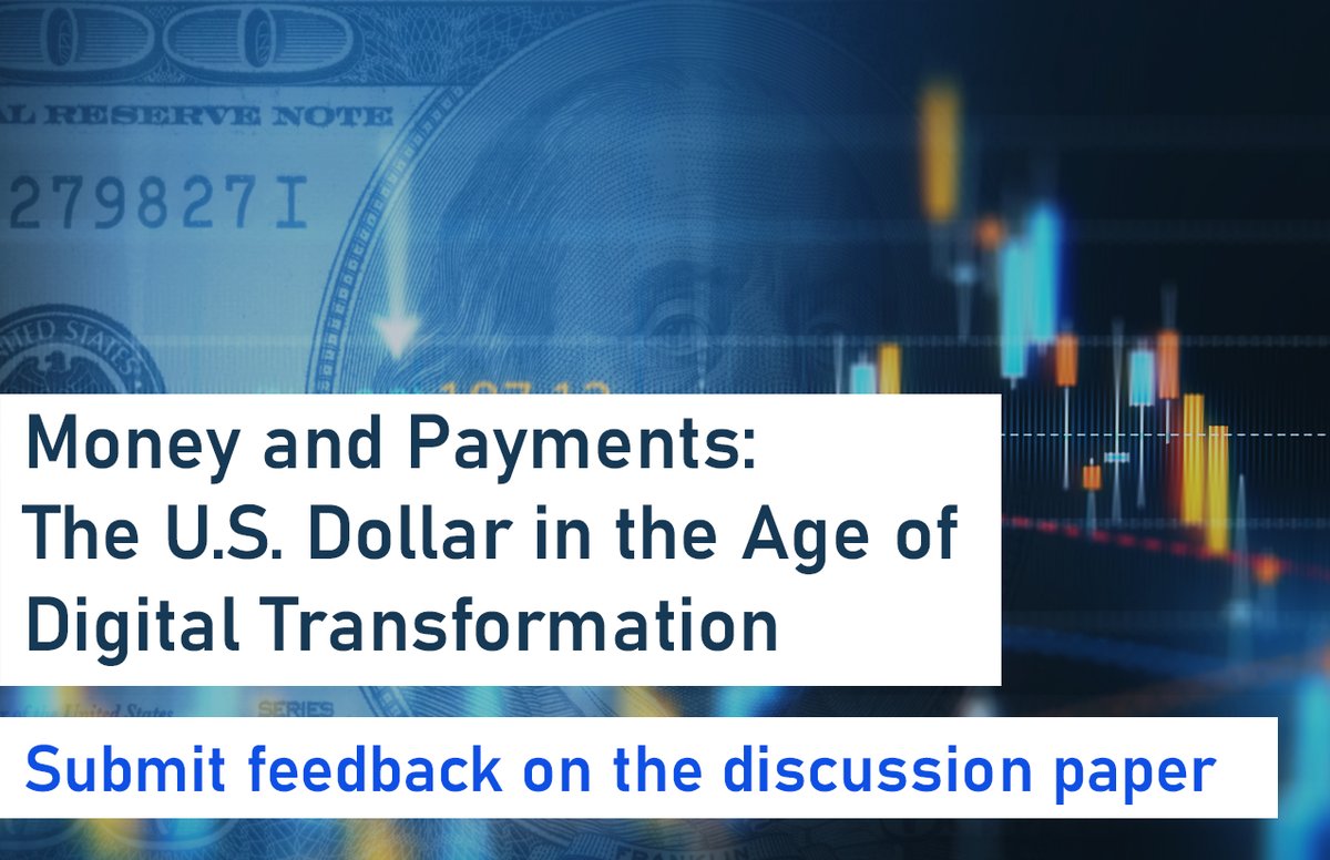 federalreserve's tweet photo. @federalreserve releases discussion paper that examines pros and cons of a potential U.S. central bank digital currency #CBDC: https://t.co/BwD1HVOmGu 
  
Read the Money and Payments discussion paper: https://t.co/xTU0PHv6wp
  
Submit feedback: https://t.co/rfRWRszKAO https://t.co/WEarhqjzmc