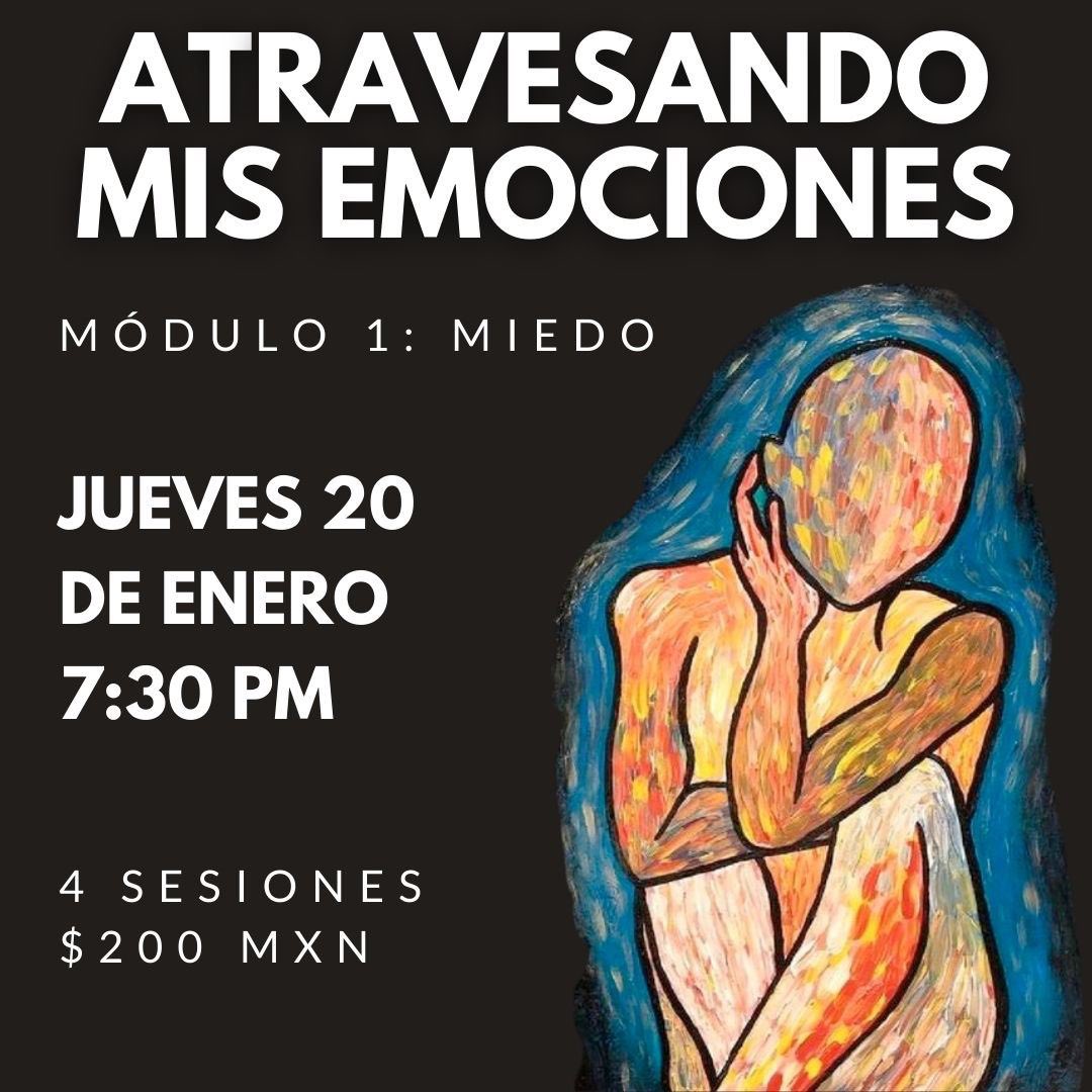 impruuv's tweet photo. ✨ATRAVESANDO MIS 
#EMOCIONES - 
MÓDULO 1: #miedo✨

Duración 4 sesiones de 2 horas. 
Cuota: $200 mxn (cubre todas las sesiones)

Temario
Sesión 1: #Emociones y el #cuerpo.
Sesión 2: Funciones del miedo.
Sesión 3: #Atravesar el miedo.
Sesión 4: Miedo y #patriarcado. https://t.co/xBFuhR7Z5j