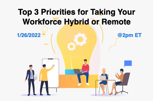 If your org is making a permanent transition to #remotework or #hybridwork, then u need to attend next week's #webinar, "Top 3 Priorities for Taking Your Workforce Hybrid or Remote." Learn how 2 make your transition a smoother one. bit.ly/AchurchTop3 #assnchat #futureofwork