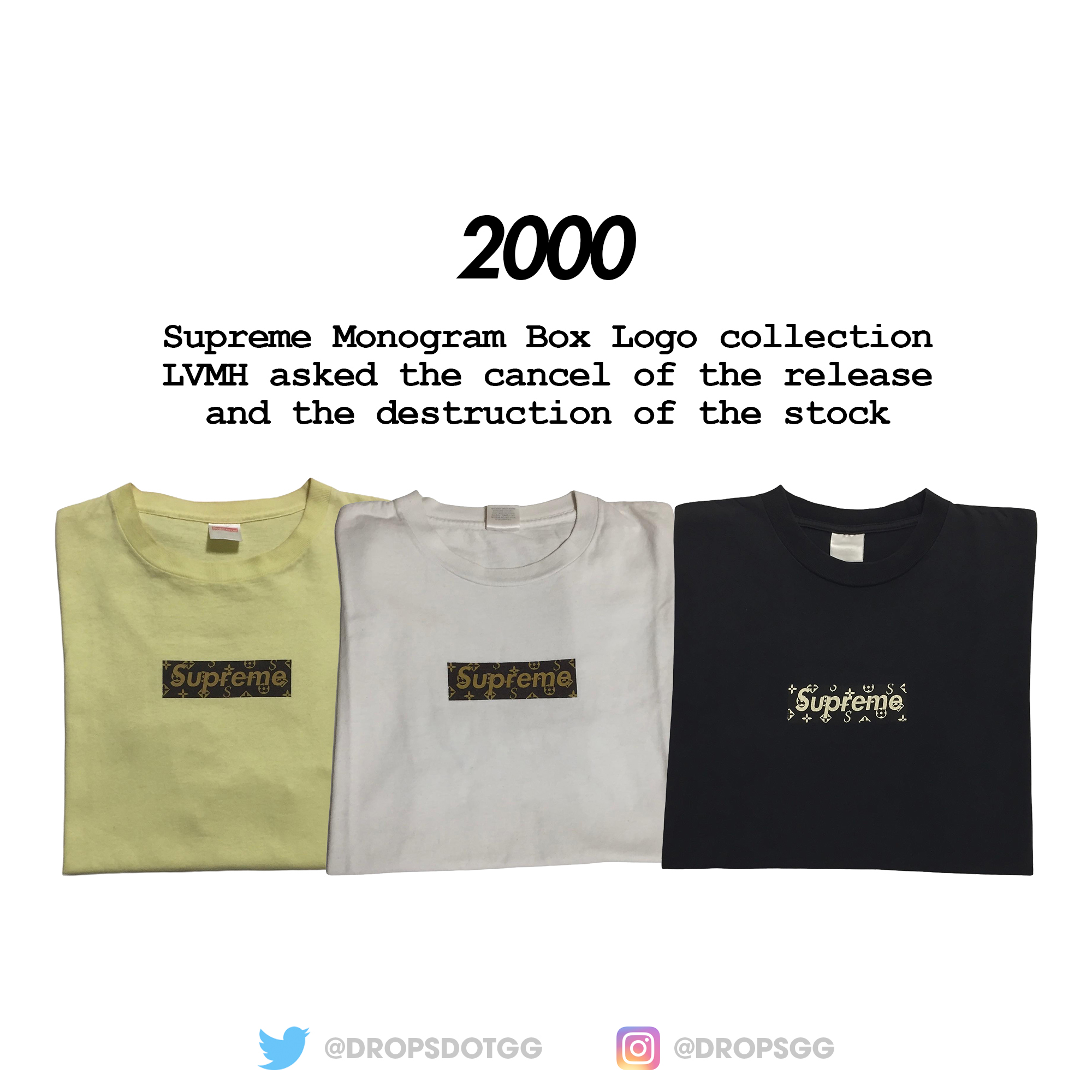 Supreme Drops on X: Supreme and the legendary collaborations, little  history time 📖 (thread) 2000: Supreme gets a C&D sent by LVMH to  cancel the 'monogram' collection mimicking the Louis Vuitton monogram